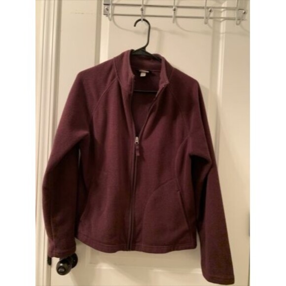 Merona Women's Purple Fleece Jacket Full Zip Size Medium - Picture 1 of 8